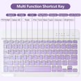 thumbnail image 6 of Detachable Wireless Keyboard Folio with Pencil Holder for 10.2" iPad 7th/8th/9th Gen, 10.5" iPad Air 3 / iPad Pro 10.5,Clove Purple, 6 of 7