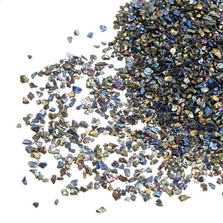 Uxcell 20g Crushed Glass Chips, 1-3mm Irregular Metallic Glitter Glass  Stone Mineral Blue