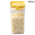 thumbnail image 1 of Clear Plastic Sealed Food Tank Moisture-proof Fresh-keeping Storage Box Snack Cereal Jar Container  Yellow  M, 1 of 10