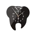 thumbnail image 1 of Reloj de pared acrílico silencioso con forma de diente y pegatina para decorar la sala de estar. Negro, 1 of 9
