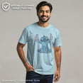 thumbnail image 2 of Men's Lilo & Stitch Watercolor Stitch  Graphic Tee Light Blue Large, 2 of 9