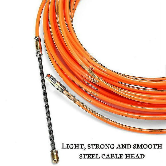 Guide Device Electric Cable Push Pullers Fish Tape Wire Smooth For Electrician(wanan) 15m