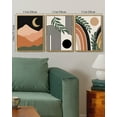 thumbnail image 4 of Drsoum Boho Wall Decor Modern Botanical Wall Art Minimalist Bohemian Moon Phases Painting 11x14in3pcs Natural Framed, 4 of 5