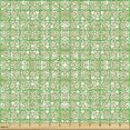 thumbnail image 2 of Ambesonne Abstract Fabric by the Yard Upholstery, Jumble Monochrome Damask, 10 Yards, Pale Olive Green White, 2 of 5