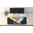 thumbnail image 2 of Guitar Computer Mouse Pad, Colorful Stripes Flowing Out of an Electric Instrument Rock and Roll, Rectangle Non-Slip Rubber Mousepad Large, 31" x 12", Charcoal Grey Multicolor, by Ambesonne, 2 of 2