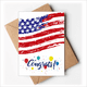 thumbnail image 1 of La bandera de barras y estrellas Unidos país específico Sobre de la Carta de felicitación de la tarjeta de matrimonio, 1 of 4