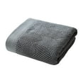 thumbnail image 3 of Grey Cotton Towel, Soft Highly Absorbent Commercial Bath Towel for Gym Hotel Spa Home, Quick-Dry 600 GSM Plush Spa Towel, 13.7"x29.5", 100% Cotton, 3 of 9