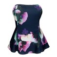 thumbnail image 1 of eVogues Women's Strapless Peplum Top Navy Floral Print 1761, 1 of 4