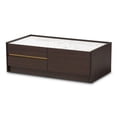 thumbnail image 1 of Baxton Studio Table Basse en Bois Finition Brun Foncé et Or, 1 of 11