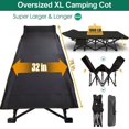 thumbnail image 3 of Lilypelle Oversized XXL Folding Camping Cot for Adults, 32" XXL Wide Folding Cot Bed for Sleeping with 2 Sided Mattress & Carry Bag, Tent Cot, Supports 900 lbs, 3 of 13