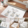thumbnail image 5 of Entryway Rug 2'x3', Happy Easter Rabbits Small Rug for Kitchen Bathroom Door Mat Indoor Entrance, Spring Bunny Flowers Love Watercolor Non-Slip Area Rugs Floor Mats Carpet Front Door Rugs, 5 of 8