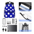 thumbnail image 5 of Lafuoo Blue And White Polka Dot Pattern Casual Backpack, Large Capacity Adjustable Shoulder Strap Computer Backpack, Unisex, Suitable for Campus, Business,Travel-One Size, 5 of 6