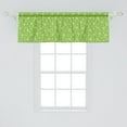 thumbnail image 2 of Ambesonne Irish Window Valance, Trifolium Wavy Lines, 54" X 18", Lime Green White, 2 of 3