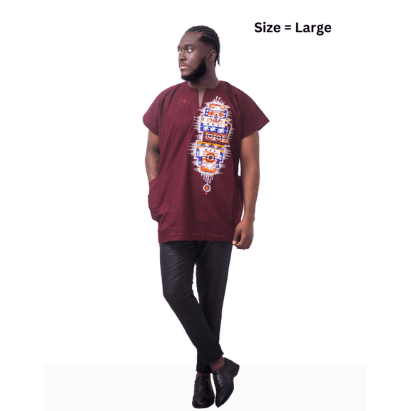 Urban afrique Walking Gallery Kaftan Top, african shirts for men