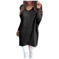 thumbnail image 2 of Sweaters for Women 2025 Oversized Long Sleeve V-Neck Loose Casual Long Sweater Jumper Top Womens Pullover Sweaters, 2 of 6