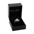 thumbnail image 5 of Gold Coast Freshwater Pearl Cubic Zirconia Sunburst Platinum Plated Ring, Size 6, 5 of 6