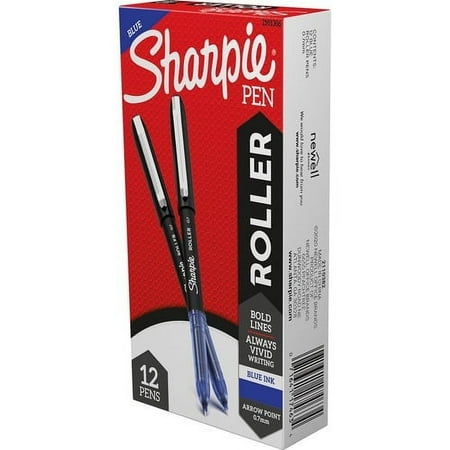 UPC: 0071641171329 | Sharpie Rollerball Pen  Needle Point (0.5mm) Precision Pen  Blue Ink  12 Count