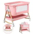 thumbnail image 1 of HARPPA 4 in 1 Baby Bassinet, Height Adjustable, Easy Folding, Pink, 1 of 6