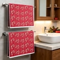 thumbnail image 7 of Tyidzon 2 Pcs Christmas Hand Towels, 15.7 x 23.6 in Candy Cane Decorative Towels for Kitchen and Bathroom, Red, 7 of 7