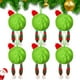 thumbnail image 4 of Bolas de adornos para árboles de Navidad | Textura verde peluda • Acento de cinta • Decoraciones navideñas de toque suave • Adornos colgantes duraderos • Encanto festivo moderno • Una pieza, 4 of 9