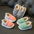 thumbnail image 4 of Children's Cotton Shoes Boys and Girls Solid Color Warm Shoes Plush Lining Bag Heel Home Shoes Cold-Proof Non-Slip Indoor Shoes (Orange,28-29), 4 of 7