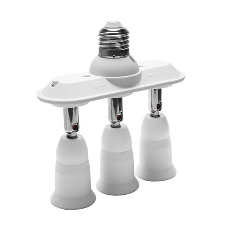 

3 in 1 E27 Adapter Converter Horizontal Designed Adjustable 180 Degree Bendable Light Socket Splitter