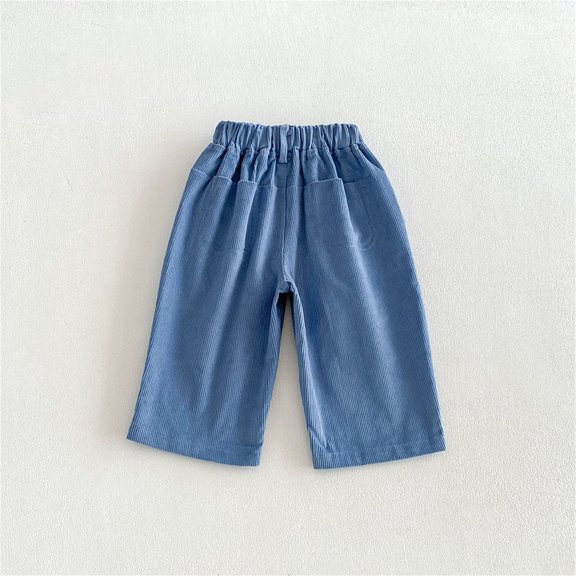 MEZZALL Boys Pants Casual Wide Leg Trousers For Fall Winter Soft Comfortable Kids Elastic Waist Everyday Wear, 18-24 Months