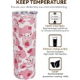 thumbnail image 6 of Cow Tumbler Cup with Lid and Metal Straw 20 oz Reusable Vacuum Insulated Cow print Cup Travel Cow print Tumbler Mugs Double Wall Cow mugs cups cow strawberry stuff Mugs Cow Birthday Gifts for women, 6 of 6
