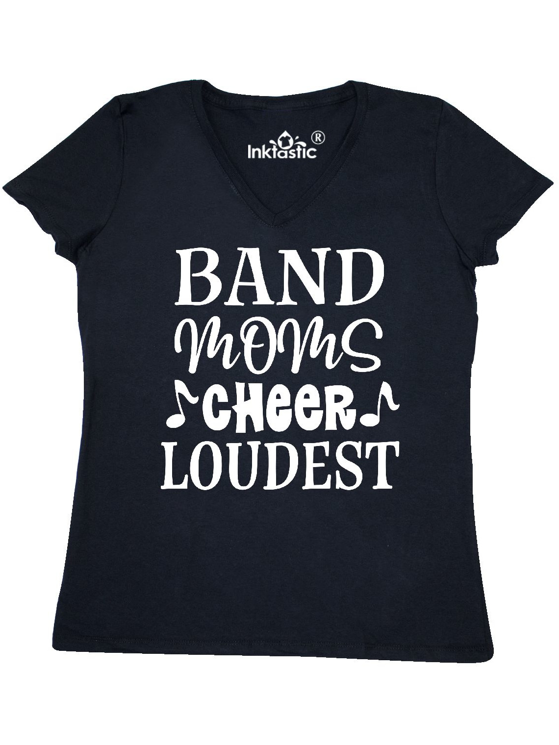 INKtastic Marching Band Mom Funny Music Gift Women's VNeck TShirt