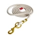 thumbnail image 5 of Cuerda de caballo trenzada para perro, oveja, mascota, cuerda de obediencia, rienda larga, correa de caballo, línea de estocada, broche de latón 35m beis, 5 of 9