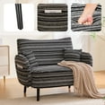 thumbnail image 5 of SOULART 47.64" loveseat sofa, Black two-seater sofa with ultra-comfortable armrests,and storage pockets,  modern sofa for bedroom, small spaces, 5 of 9