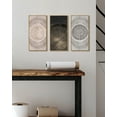 thumbnail image 5 of SHENIFY Vintage Wood Tree Rings Wall Decor Artwork Farmhouse Kitchen Dining Room 8x16in3pcs Natural Framed, 5 of 7