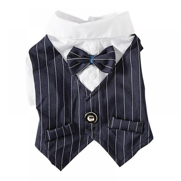 Dog Shirt, Pet Wedding Suit Formal Shirt Clothes, Bowtie Tuxedo Pets Costume Outfit for Cats Dogs Puppy