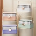 thumbnail image 4 of Large Capacity Makeup Storage Box With Handle Lid, Plastic Cosmetic Organizer Organzier For Vanity, 4 of 8