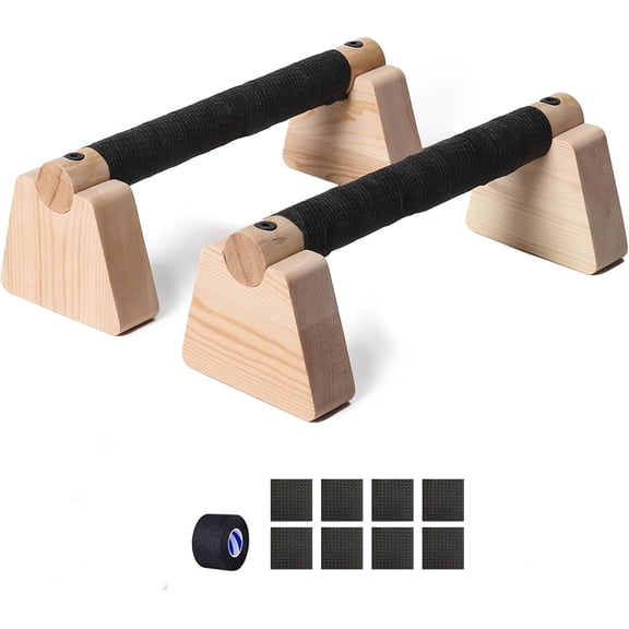 1 Pair Wooden Push Up Bar,For Home Parallettes Bars,Calisthenics Bars,For Fitness Handstand Training, Push-up Handles.