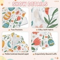 thumbnail image 4 of FORMRS Kids Short Sleeve Top and Pants Pajama Set Unisex Satin 2-Piece Sleepwear, Sizes 9-10Y, Floral Easter Eggs, 4 of 8