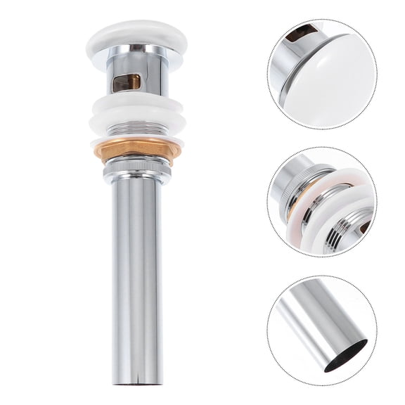 OFFIGAM Copper Drain Plug for Bathroom Basin, Wear-Resistant, 9.04 x 2.55 x 2.55 Inches, Single Piece