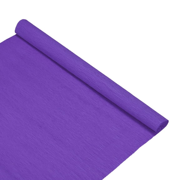 Crepe Paper, 8.2ft x 20 Inch /250 x 50cm Soft Wide Crepe Paper Streamer Sheet, Decorative Craft Streamer [Purple]