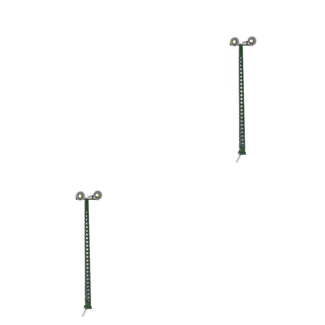 sweethay Modelo de luces de ferrocarril Farolas de exterior en miniatura Lámpara de señal LED liviana Accesorios de paisaje Verde (luz Verde (luz cálida) 2Conjunto