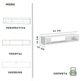 thumbnail image 3 of Mueble para Tv Flotante Lima Moru Color  Blanco, Estantes Abiertos |  80x20x15cm|, 3 of 8