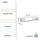 thumbnail image 3 of Mueble para Tv Flotante Lima Moru Color  Blanco, Estantes Abiertos |  80x20x15cm|, 3 of 8