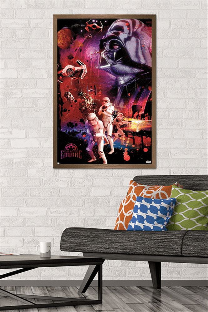 Star Wars: Empire Strikes Back - Empire Wall Poster, 22.375" x 34", Framed