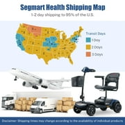Mobility Scooters, Heavy Duty Compact AdultsElectric Scooters with 300W Motor, Motorized Scooter with Detachable Basket, Outdoor Senior Scooter With Anti-Tip wheel, Lite Blue, SS550