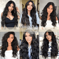 thumbnail image 6 of MORICA Clip in Hair Extensions for Women 20 Inch Long Wavy curly Natural Black Hair Extension Full Head Synthetic Hair Extension Hairpieces, 6 of 6
