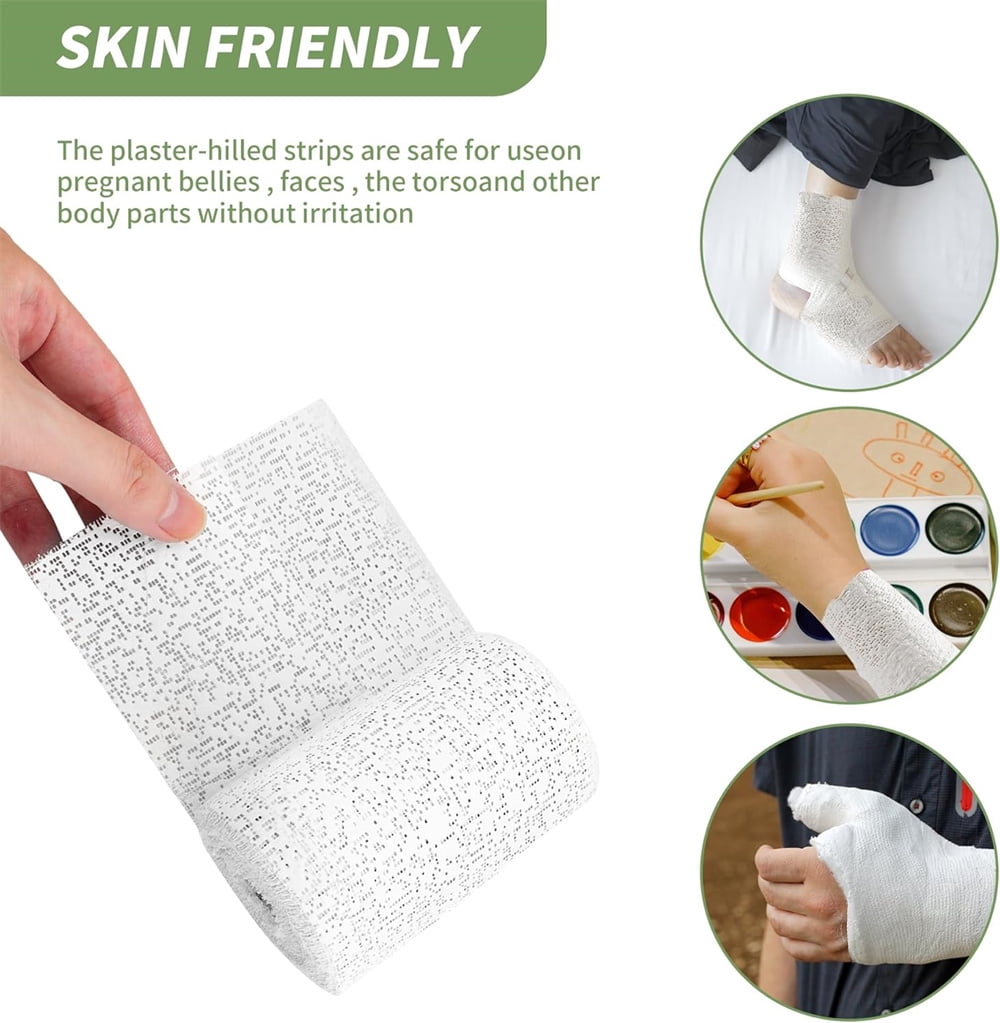 NOGIS 6 Pack 4”x 106” Plaster Cloth Rolls Bulk (Each Roll), Plaster Gauze Bandage for Craft, Gauze Bandage Roll for Modeling, Masks, Scenery, Belly Cast