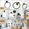 Oyajia Bathroom Hardware Set, 7Piece Stainless Steel Black Bathroom