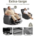 thumbnail image 4 of 27" Oversized Massage Recliner Chair with Vibrating & Heating, PU Leather, 4 of 7