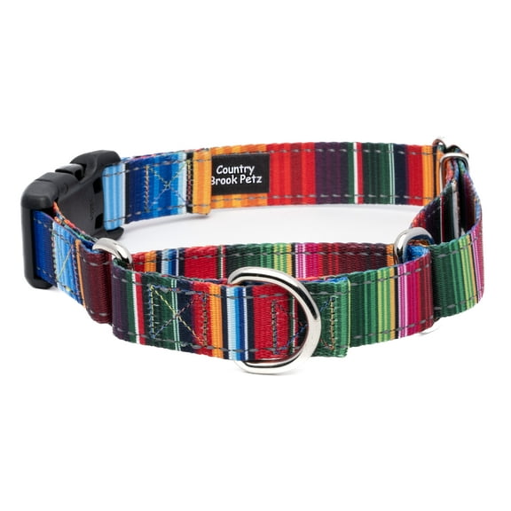 Country Brook Petz® Serape Reflective Martingale Dog Collar with Plastic Buckle, Large