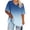 Blue, variant on Summer Tops for Women Plus Size Solid Color V Neck Short Sleeve Casual Comfortable Versatile Everyday Layering Lounge T-Shirts
