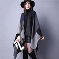 thumbnail image 4 of Minnieouse Ponchos de moda, capas ligeras, suaves, de gran tamaño, chales, silenciador lavable, bufanda acolchada de Cachemira de simulación Accesorios de disfraces Negro, 4 of 5